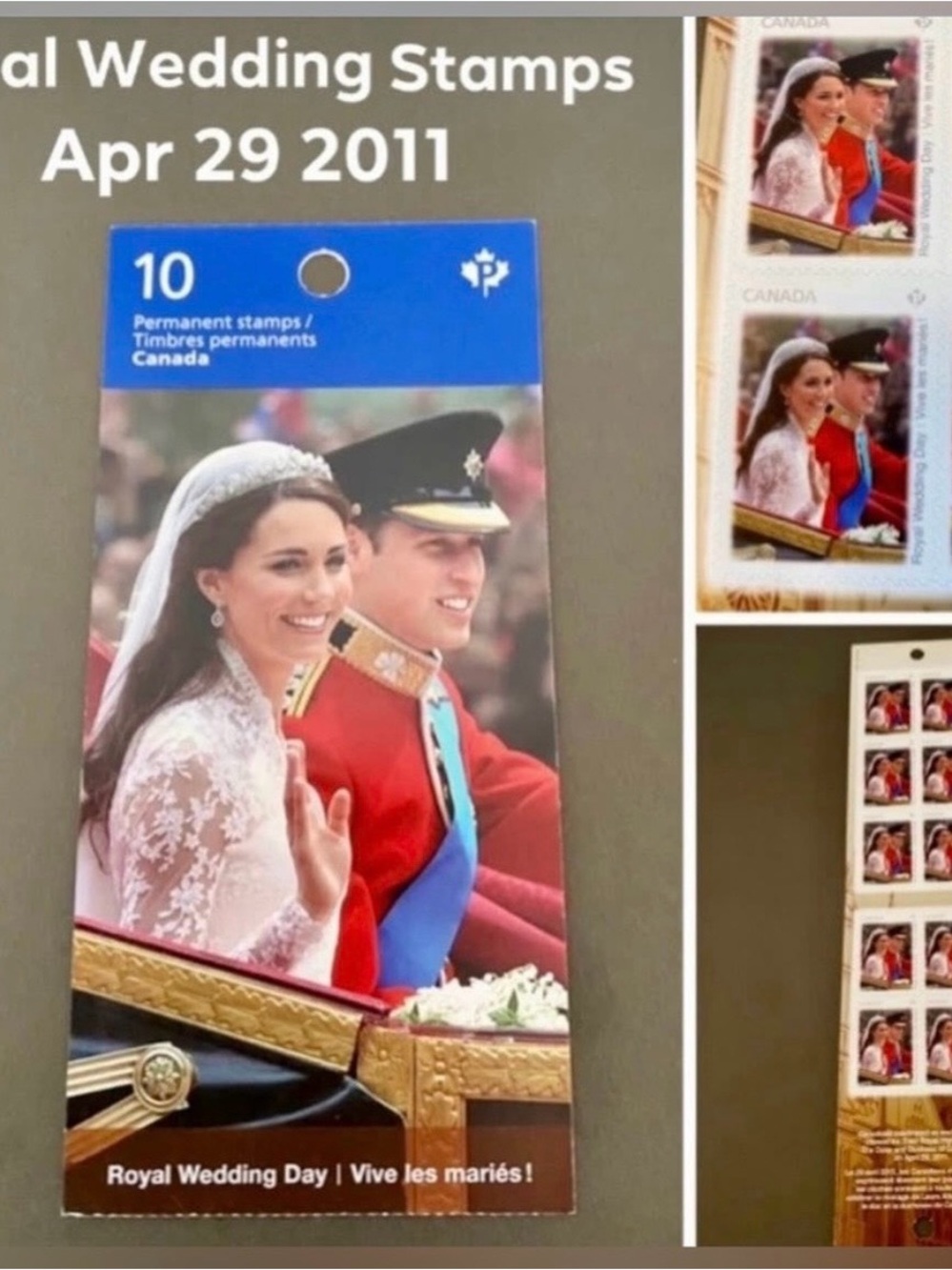 Commemorative Royal Wedding Stamp Pack - Red & Blue